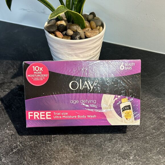 Olay AGE DEFYING With Vitamin E Bar Soap 6 Bars Total w Bonus OLD FORMULA - Picture 3 of 5